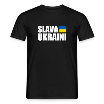 Slava ukraini - Männer T-Shirt - Schwarz - Vorne - AI Model Male 178 light (178cm)