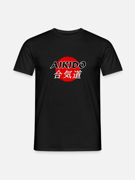Aikido - Männer T-Shirt - Schwarz