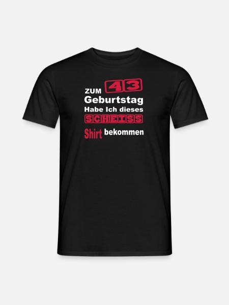 geburtstag 43 - Männer T-Shirt - Schwarz