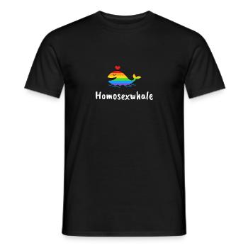 Magical Homosexwhale - Gay Pride LGBT - T-shirt homme - noir - Devant - AI Model Male 178 light (178cm)