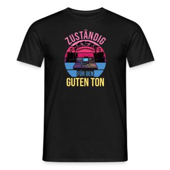 Medientechniker Mischpult Zuständig für guten Ton - Männer T-Shirt - Schwarz - Vorne - AI Model Male 178 light (178cm)