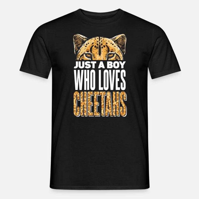 Léopard guépard Faune africaine - T-shirt homme - noir