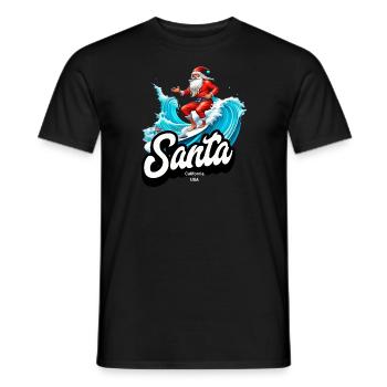 Santa Claus California - Männer T-Shirt - Schwarz - Vorne - AI Model Male 178 light (178cm)