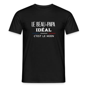 Cadeau beau papa idéal c'est le mien - T-shirt homme - noir - Devant - AI Model Male 178 light (178cm)