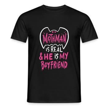 L’amour de Mothman pour les fans de Cryptid - T-shirt homme - noir - Devant - AI Model Male 178 light (178cm)