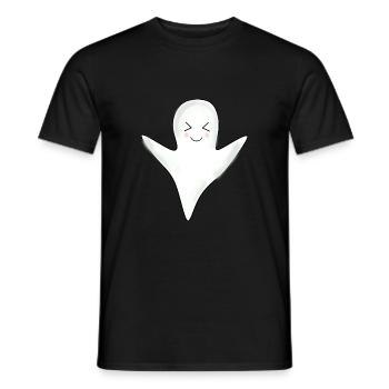 T-shirt d’Halloween Ghost spooky chemise mignonne - T-shirt homme - noir - Devant - AI Model Male 178 light (178cm)