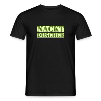 Nackt Duscher, Nacktduscher - Männer T-Shirt - Schwarz - Vorne - AI Model Male 178 light (178cm)
