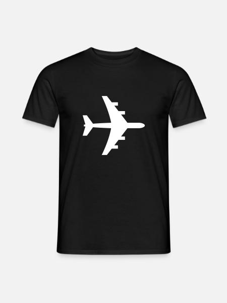 plane - Men's T-Shirt - black