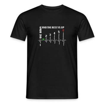 1N23456 Motorcycle Gearshift - Adrenaline - Pulse - Men's T-Shirt - black - Front - AI Model Male 178 light (178cm)