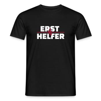 Ersthelfer - Männer T-Shirt - Schwarz - Vorne - AI Model Male 178 light (178cm)