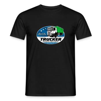 Müllauto - Müllfahrzeug - Männer T-Shirt - Schwarz - Vorne - AI Model Male 178 light (178cm)