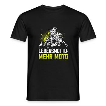 Lebensmotto Mehr Moto Enduro Motocross Motorrad Bi - Männer T-Shirt - Schwarz - Vorne - AI Model Male 178 light (178cm)