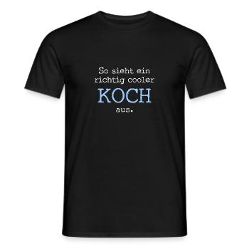 This is what a really cool cook looks like. - Men's T-Shirt - black - Front - AI Model Male 178 light (178cm)