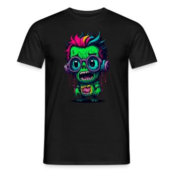 Bunter cooler Zombie - Männer T-Shirt - Schwarz - Vorne - AI Model Male 178 light (178cm)