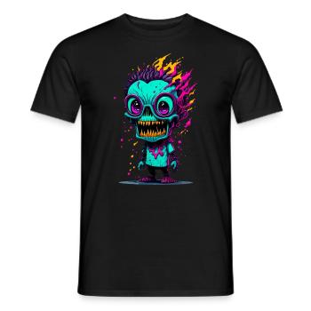 Bunter cooler Zombie - Männer T-Shirt - Schwarz - Vorne - AI Model Male 178 light (178cm)