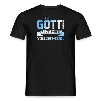 Götti Held - Männer T-Shirt - Schwarz - Vorne - AI Model Male 178 light (178cm)