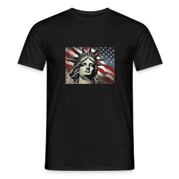 Statue de la Liberté - T-shirt homme - noir - Devant - AI Model Male 178 light (178cm)