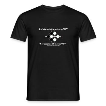 GO (Igo, Baduk, Weiqi) Brettspiel mögliche Züge - Männer T-Shirt - Schwarz - Vorne - AI Model Male 178 light (178cm)