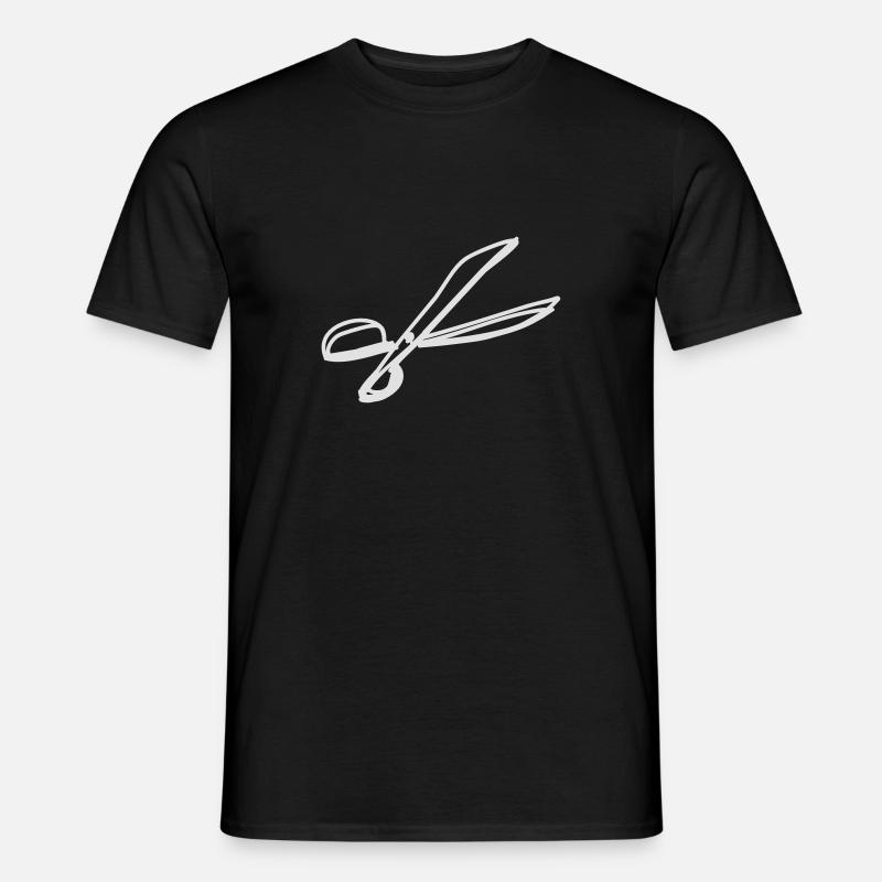 Schere - Männer T-Shirt - Schwarz