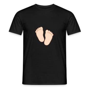 Sweet Baby Feet - Petites traces, grand amour - T-shirt homme - noir - Devant - AI Model Male 178 light (178cm)