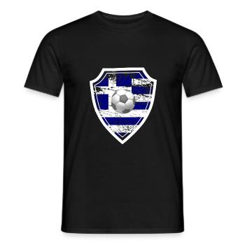 Greece play football for the World Cup - Men's T-Shirt - black - Front - AI Model Male 178 light (178cm)