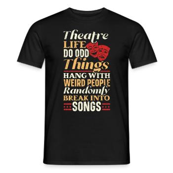 Théâtre Broadway Comédie musicale Actrice de scène Schaus - T-shirt homme - noir - Devant - AI Model Male 178 light (178cm)