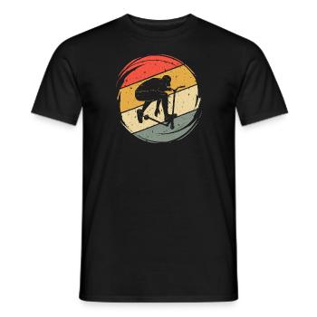 Cascade Scooter Enfants Scooter Jeune Rétro - T-shirt homme - noir - Devant - AI Model Male 178 light (178cm)