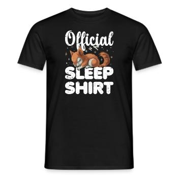 Squirrel Official Sleep Shirt Lazy Relax - Men's T-Shirt - black - Front - AI Model Male 178 light (178cm)