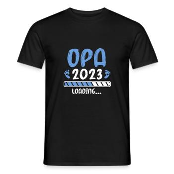 Schwangerschaft 2023 Werdender Opa Geschenk - Männer T-Shirt - Schwarz - Vorne - AI Model Male 178 light (178cm)