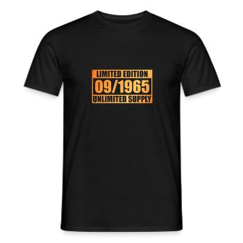 60e anniversaire édition limitée - ꝏ Approvisionnement 09/1965 - T-shirt homme - noir - Devant - AI Model Male 178 light (178cm)