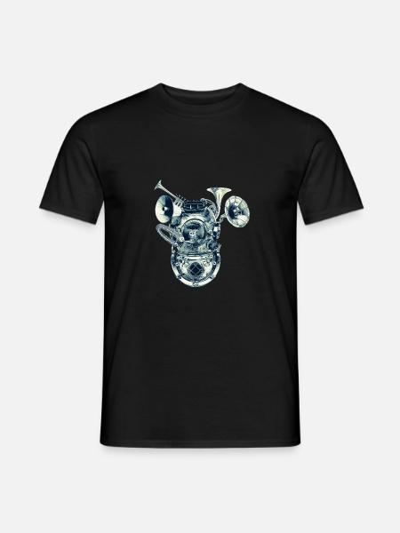 Affe Orchester - Männer T-Shirt - Schwarz