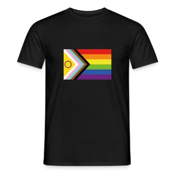Intersex inclusive pride flag svg - Men's T-Shirt - black - Front - AI Model Male 178 light (178cm)