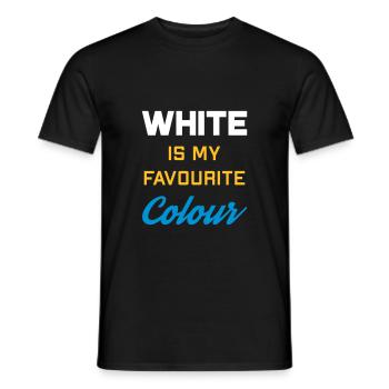 White is my favorite color - Men's T-Shirt - black - Front - AI Model Male 178 light (178cm)