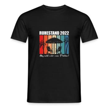 Ruhestand 2022 Pension Rente Geschenk - Männer T-Shirt - Schwarz - Vorne - AI Model Male 178 light (178cm)