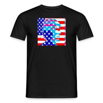 America - Männer T-Shirt - Schwarz - Vorne - AI Model Male 178 light (178cm)