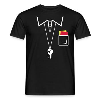 Maillot de football arbitre - T-shirt homme - noir - Devant - AI Model Male 178 light (178cm)