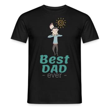 Best Dad ever Father's Day - Men's T-Shirt - black - Front - AI Model Male 178 light (178cm)