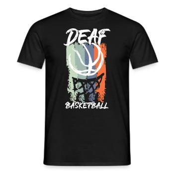 Deaf Ball Basketball Gift Deafball - Men's T-Shirt - black - Front - AI Model Male 178 light (178cm)
