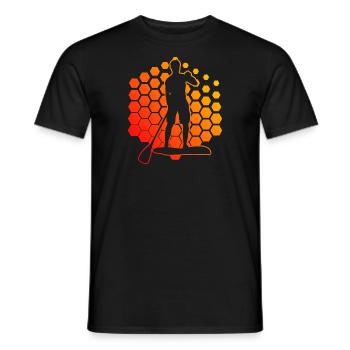 Sup Damen Stand up Paddling Board Standup Paddle - Männer T-Shirt - Schwarz - Vorne - AI Model Male 178 light (178cm)