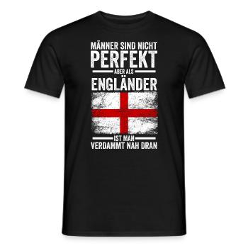 England Engländer Englisches - Männer T-Shirt - Schwarz - Vorne - AI Model Male 178 light (178cm)