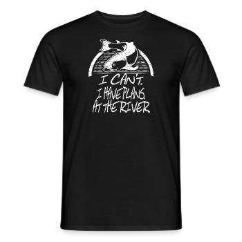 Angler Fishing Fishing Fisherman Saying Gift Idea - Men's T-Shirt - black - Front - AI Model Male 178 light (178cm)
