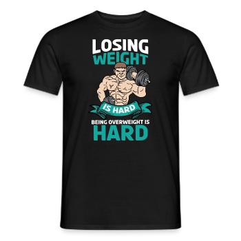Bodybuilding Weight Training Fitness Muscle Building - Men's T-Shirt - black - Front - AI Model Male 178 light (178cm)