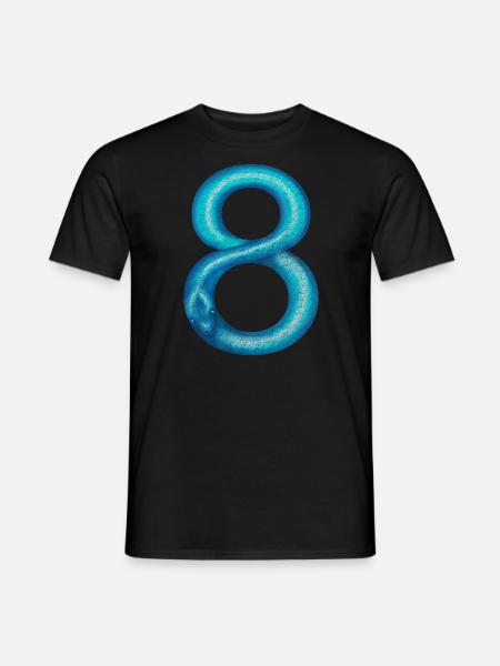 Schlange 8 - Männer T-Shirt - Schwarz
