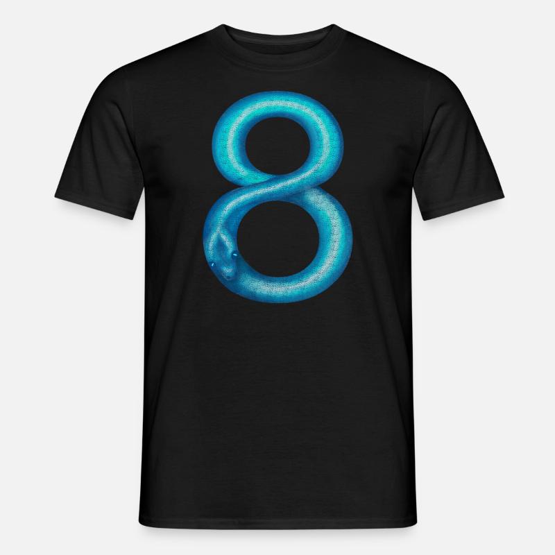 Schlange 8 - Männer T-Shirt - Schwarz