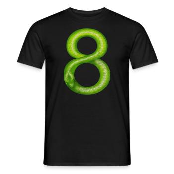 8 3 - Männer T-Shirt - Schwarz - Vorne - AI Model Male 178 light (178cm)