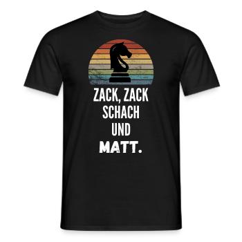 Springer Schachmatt Schach Geschenk Schachspieler - Männer T-Shirt - Schwarz - Vorne - AI Model Male 178 light (178cm)