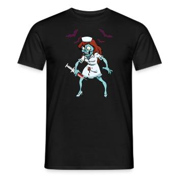 Zombie Krankenschwester Notfall Halloween - Männer T-Shirt - Schwarz - Vorne - AI Model Male 178 light (178cm)