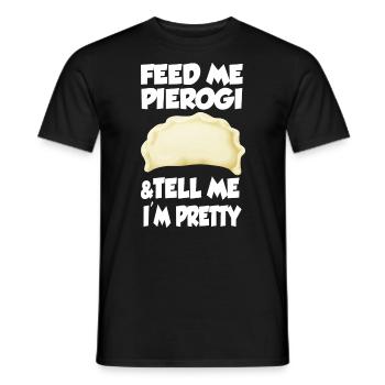Funny Pierogi Polish Food Poland Dumplings - Männer T-Shirt - Schwarz - Vorne - AI Model Male 178 light (178cm)