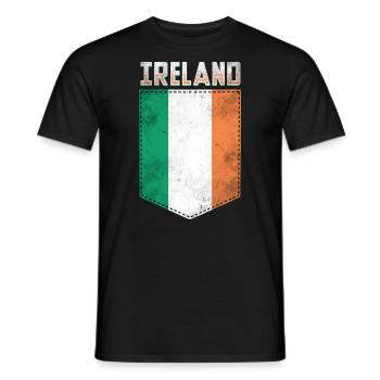 Ireland Flag Irish - Men's T-Shirt - black - Front - AI Model Male 178 light (178cm)