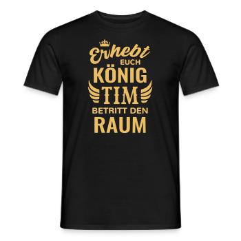 Name Tim Geschenkidee Geburtstag lustig König - Männer T-Shirt - Schwarz - Vorne - AI Model Male 178 light (178cm)